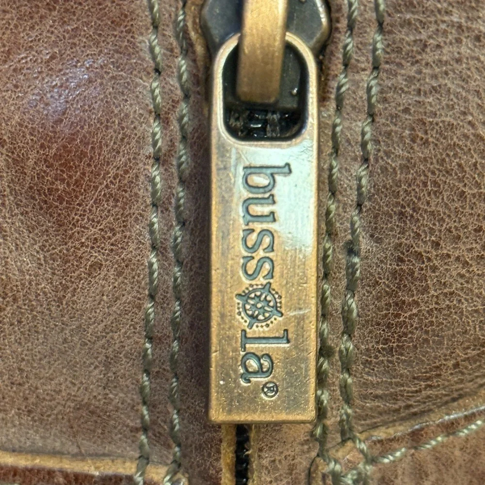 Gorgeous Lux Cognac Leather Bussola Brown Ankle Boots Size 38 (US 7) - Picture 6 of 16